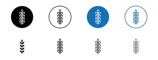 Wheat icon set. vector