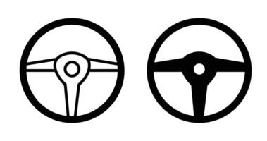 Steering wheel icon vector