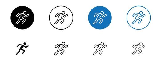 Running icon set. vector