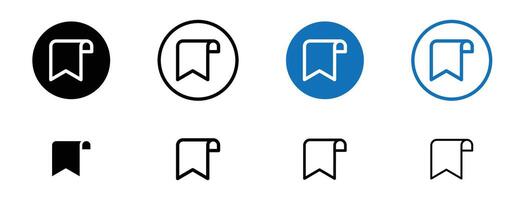 Bookmark icon set. vector