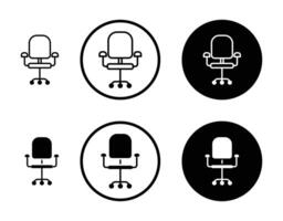 icono de silla de oficina vector