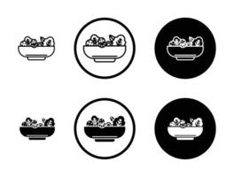 Salad icon set. vector