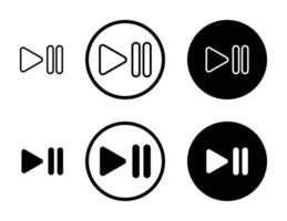 Play pause icon vector