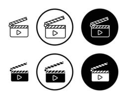 Film icon set. vector