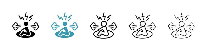 Anxiety or stress icon vector