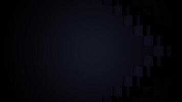 Black and dark green background.Design. A dark background in abstraction that falls apart into even squares like a wall and changes in turn. video