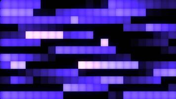 Dark background consisting of squares.Motion.Multicolored small squares in abstraction that run in different directions in pixels. video