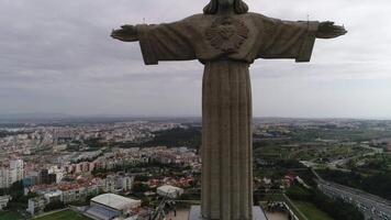 cristo rei heiligdom in almada, Portugal video