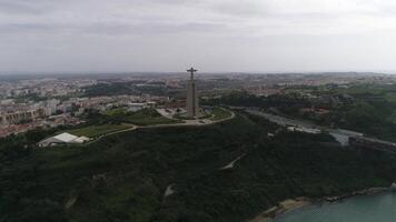 Cristo rei Heiligtum im Almada, Portugal video