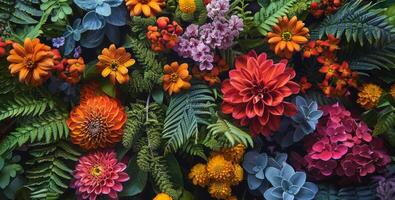 Group of Flowers Sitting in Grass photo