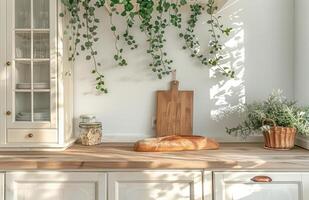 Loaf of Bread on Cutting Board photo