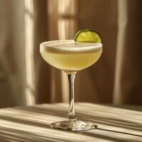 Margarita Cocktail With Lime Slice on Rim photo