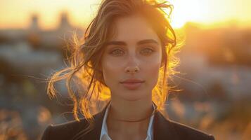 Woman Wearing Headscarf and Scarf photo