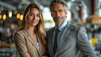 Man and Woman Standing Together photo