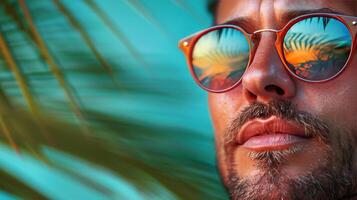 Person Wearing Sunglasses Close Up photo