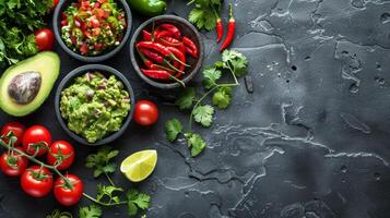 Table With Bowls of Various Foods photo