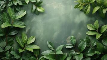 Cluster of Green Leaves Close Up photo