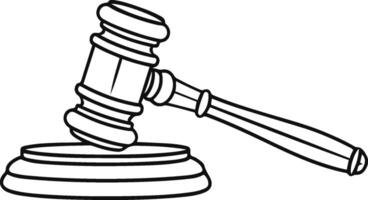 Traditional Gavel and Sound Block Representing Justice and Law vector