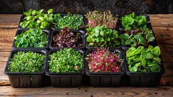 Array of Plants in Tray photo