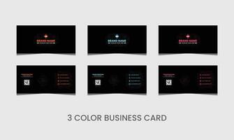 Business Card Template Design Abstract Modern Icon Color for Luxury Presentation of Simple Corporate Identity vector