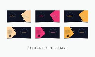 Business Card Template Design Abstract Modern Icon Color for Luxury Presentation of Simple Corporate Identity vector