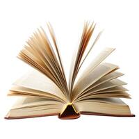 Open book isolated on white background photo