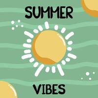 Sun summer background vector