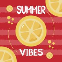 Lemon summer background vector