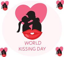 world kissing day vector