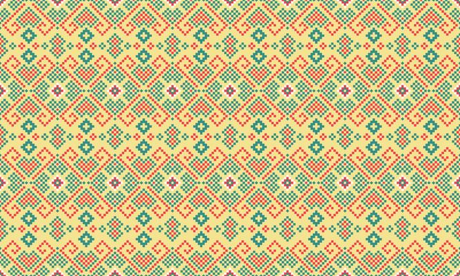 pixel pattern and yellow background