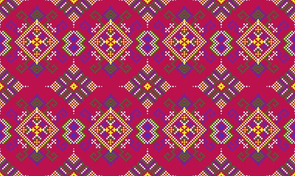 pixel pattern and red background vector