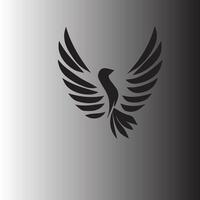wings spread of flying bird vector