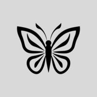 mariposa minimalista y plano logo ilustración, ilustración de varios insecto formas vector