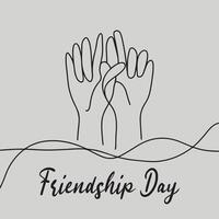 simple Hands Raised Continuous Line Icon for Volunteer, Togetherness topics. one line art, People shaking hands one line. illustration for poster, card, logo, Friendship day day, wedding, vector