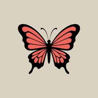 Butterfly Minimalist and Flat Logo illustration, illustration of various insect forms vector