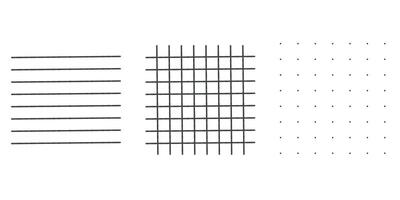 hand drawn paper notes line, cell, dot. A simple notepad in doodle style. I drew the outline with a pencil. vector