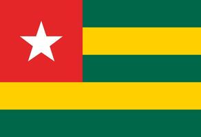 Togo flag illustrator country flags vector