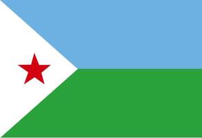 amazing horizontal Djibouti flag illustrator country flags vector