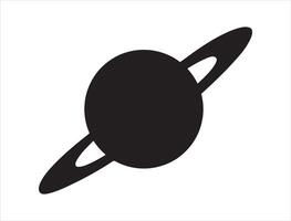 Planet silhouette on white background vector