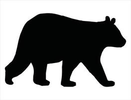 Bear silhouette on white backgroundnd vector