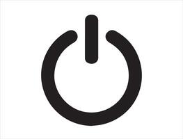 Power button silhouette on white background vector