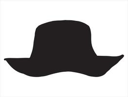 Safari hat silhouette on white background vector