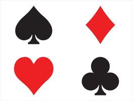 Play card suits on white background vector