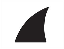 Shark fin silhouette on white background vector