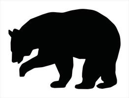 Bear silhouette on white backgroundnd vector