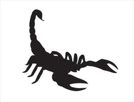 Scorpion silhouette on white background vector