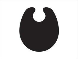 Bib silhouette on white background vector