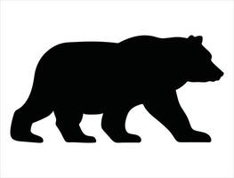 Bear silhouette on white backgroundnd vector