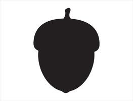 Acorn silhouette on white background vector