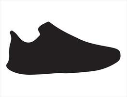 Running shoes silhouette vector